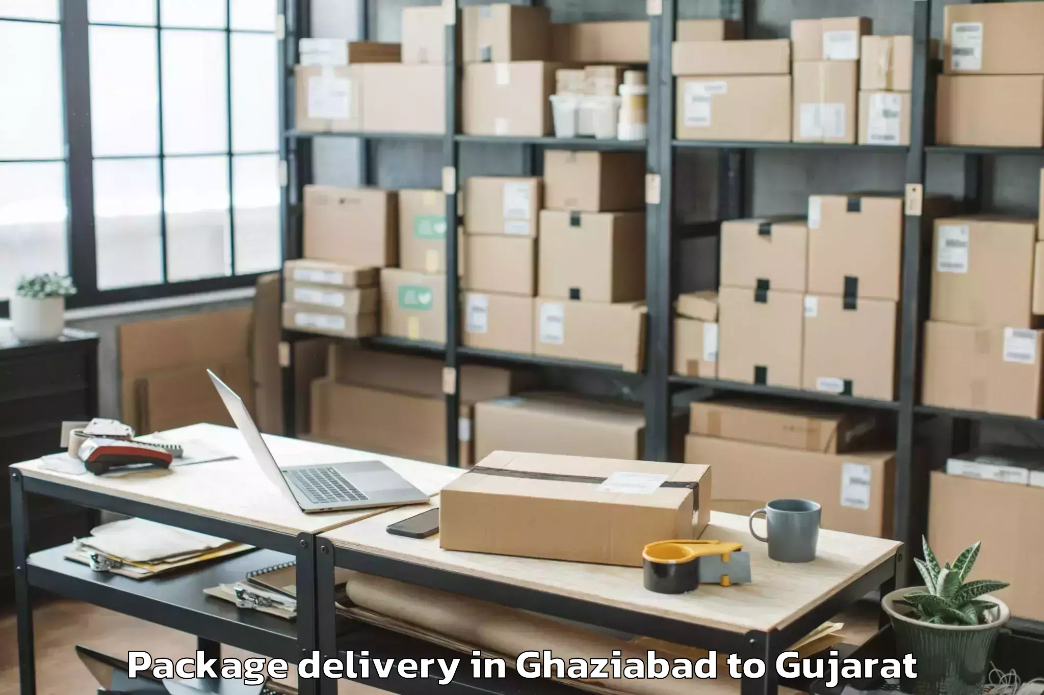 Book Ghaziabad to Mahudha Package Delivery